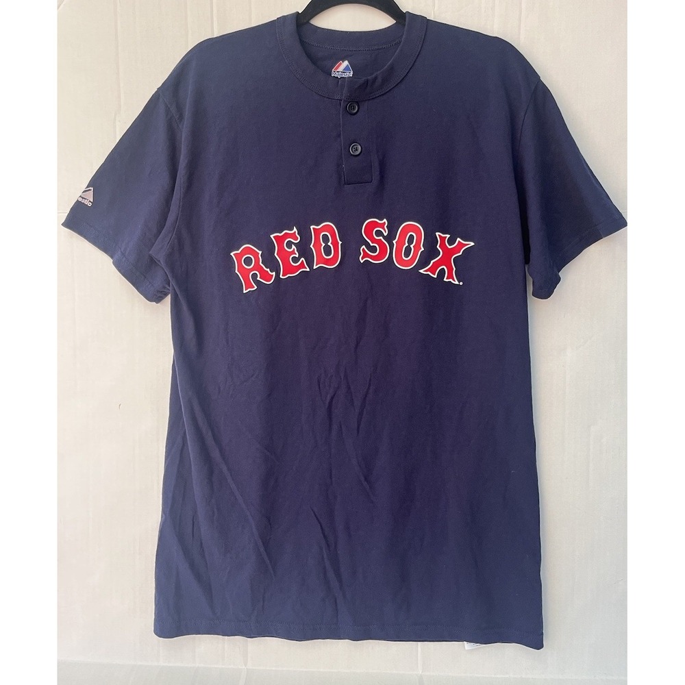 Boston Red Sox Majestic ShirtTop Large Navy Blue baseball MLB